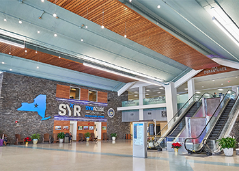 Syracuse airport pre security lobby