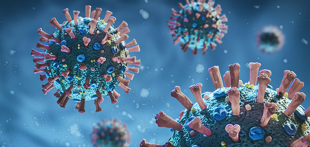 Microscopic real 3D model of the corona virus 