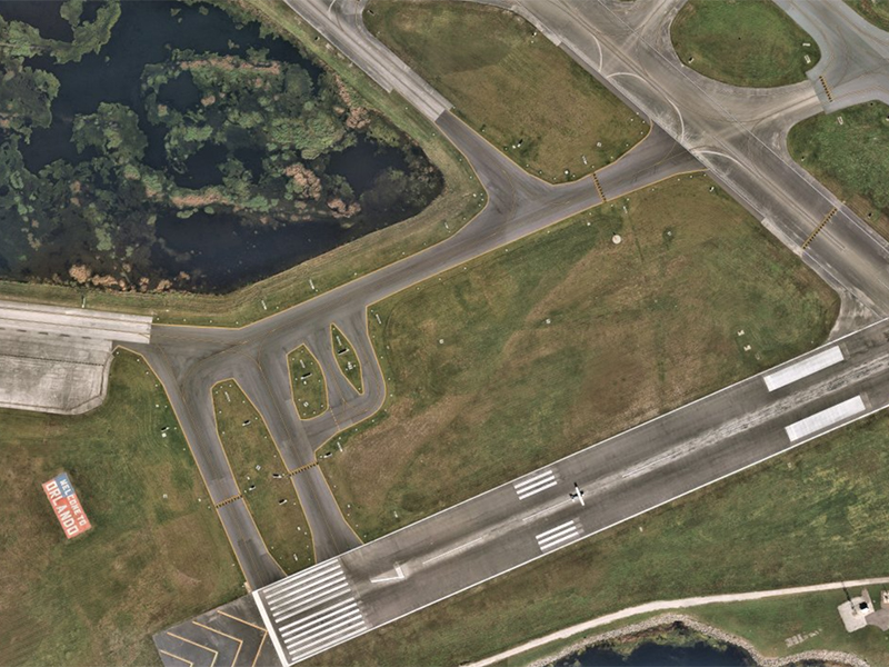 aerial image of ORL airport
