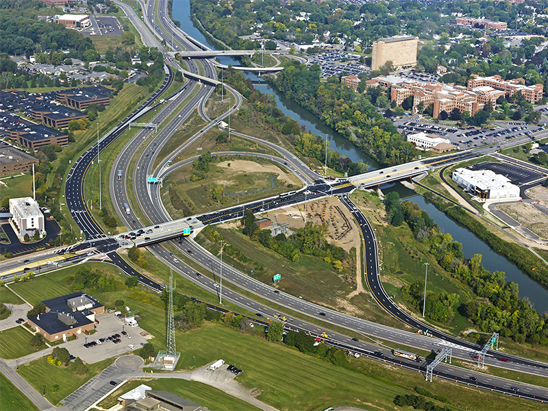 Aerial of I390 exit