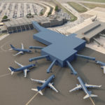 Rendering of airport terminal