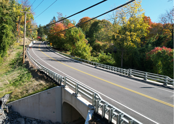 Lake Road culvert and newly paved road that won a APWA state award