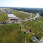Birdseye view of Runway 5 approach at PVD airport