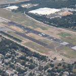 Post construction aerial photo of runway 5 extension
