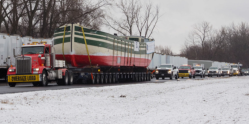 Lois McClure final move down the NYS Thruway